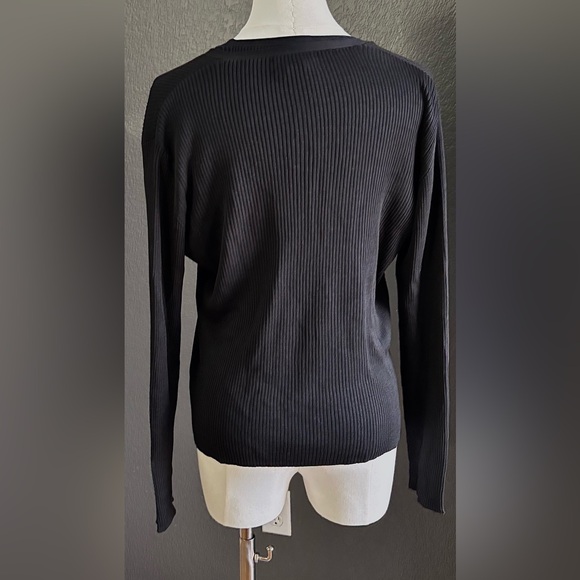 2pc Banana Republic vintage Black 100% Silk Twinset cardigan+shell like new/EUC - Picture 7 of 14